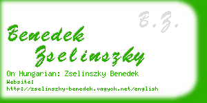 benedek zselinszky business card